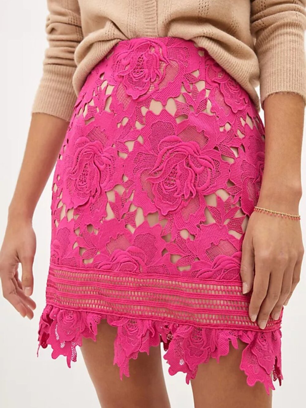 Adelyn Rae x Anthro Dorinda Lace Mini Skirt